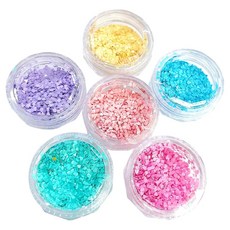 BARNA 迷你粉彩愛心亮片6件組, 1個, 混色