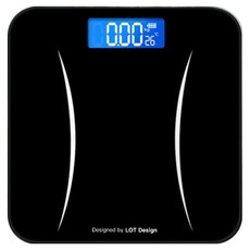 Kania friends 體重計 26 x 26 cm 電池式, 1個, 單一商品, 黑色