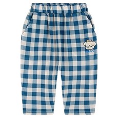 milkmile 幼兒涼感透氣快樂小狗涼爽格紋七分褲