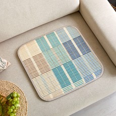 Modern House 編織線製作的圖案竹子坐墊, 藍色