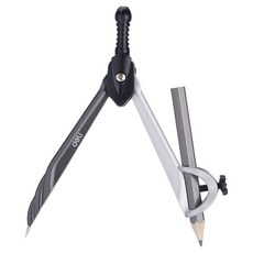 델리 연필식 휴대용 컴퍼스 실버, 1개