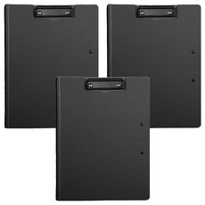 Good Good Shop 雙向A4文件板夾 3入, 1個, 黑色