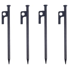 Clover商社露營帳篷鍛造釘 黑色, 4個