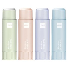 deLi 得力 超強力旋轉型玉米粉膠棒 21g*4種組, 1套