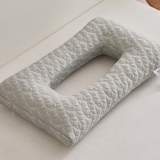 Ez2mk A210 穿環護耳防壓耳洞枕頭, 1個, 圖案灰