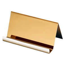 코지모먼트 비즈니스 메탈 명함꽂이 골드 4.9 x 4.9 x 9 cm, 1개, 1단