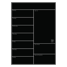Hataesmall 每日冰箱磁性留言板 黑色款 A3, 軟質橡膠磁鐵
