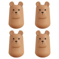 Natural Park 幼兒長熊矽膠防撞護角, 棕色, 4個