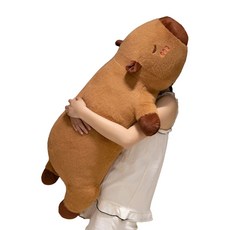 마리포레 카피바라 인형 베개 바디필로우, 브라운