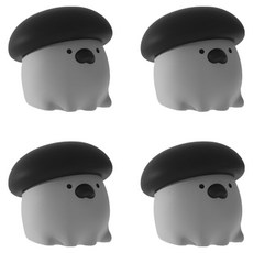 Natural Park 嬰幼兒用蘑菇矽膠防撞護角, 黑色, 4個