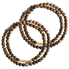 어픽 蓮花紋白檀木念珠手鍊 18cm, 2個, 棕色