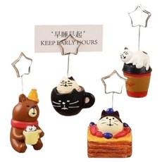 Pick Deal 可愛便條夾 新三明治系列 4件組, 1套, 混色