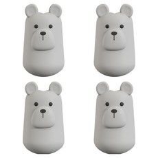 Natural Park 幼兒長熊矽膠防撞護角, 灰色, 4個