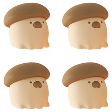 Natural Park 嬰幼兒用蘑菇矽膠防撞護角, 棕色, 4個