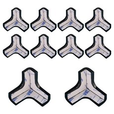 Natural Park 3面三角防撞護角, 10個, 黑色