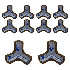 Natural Park 3面三角防撞護角, 10個, 棕色