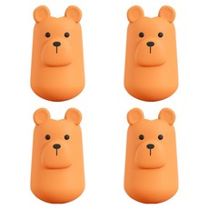 Natural Park 幼兒長熊矽膠防撞護角, 橘色, 4個