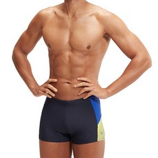 speedo 男士高彈力耐穿潛水及膝四角泳褲 8-00300716915