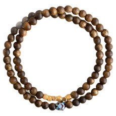 어픽 蓮花紋白檀木念珠手鍊 18cm, 1個, 棕色