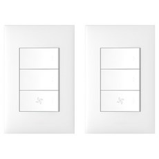 Legrand 羅格朗 Apella Simple 3孔開關 下方FAN 白色, 2個