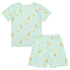 pancoat 兒童款 Mix Popduck 人造絲五分居家服上下套裝 PKTIPLW07A