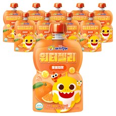 ATEX 碰碰狐鯊魚寶寶水凍, 10個, 橙味, 110毫升