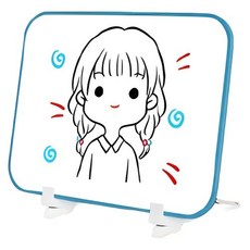 카니아 데일리 메모보드 블루박스 양면거치대 화이트보드, 플라스틱 소프트 에지