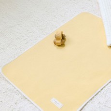 bamiblanc 細密絎縫防水墊 嬰兒 新生兒 純棉防水尿布墊, 黃色, 1個