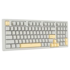 지클릭커 WK98 제주스위치 풀윤활 무선 블루투스 기계식 키보드, 크레용 옐로우, 제주바다 무소음 특주축 45g, 제조사축