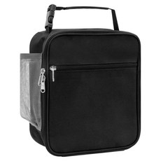 率性姐姐風 簡約托特保冷便當袋, 黑色