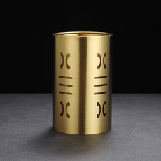 Keublancs 奢華不鏽鋼日常簡便瀝水餐具筒 006 10 x 16 cm, 1個, 單一顏色