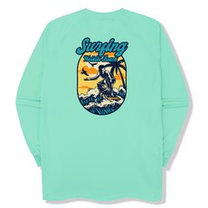 와이키키비치 오버핏 래쉬가드 긴팔 티셔츠