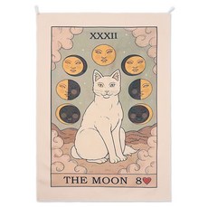 HEAVENSENSE 貓咪療癒織物海報, 貓咪太陽月亮