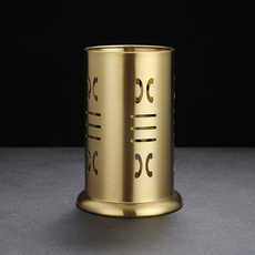 Creblance 奢華不鏽鋼日常便利瀝水餐具筒 008 12 x 17.5 cm, 1個, 單一顏色