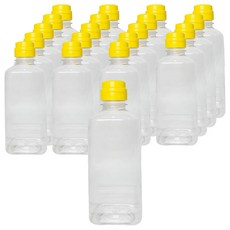 大慶 P 長方形醬料瓶 + 黃色蓋, 20個, 480ml