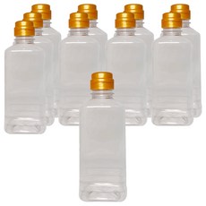 大慶 P 長方形醬料罐 + 金色蓋, 10個, 480ml