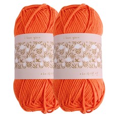 청송뜨개실 아이러브얀 뜨개실, 23 오렌지, 2개