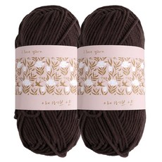 청송뜨개실 아이러브얀 뜨개실, 31 초코브라운, 2개