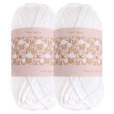 청송뜨개실 아이러브얀 뜨개실, 01 백아이보리, 2개