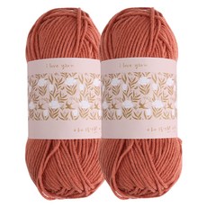 청송뜨개실 아이러브얀 뜨개실, 24 브릭브라운, 2개