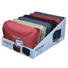Sistema 메가 접이식 쿨러 도시락 가방, 블랙, 5.5L