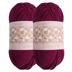 청송뜨개실 아이러브얀 뜨개실, 20 버건디, 2개