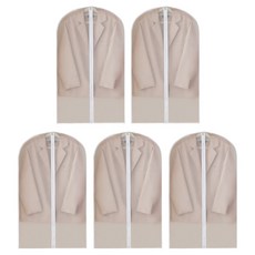 더자카 지퍼형 방습 방수 옷커버 투명, 5개, 1개입