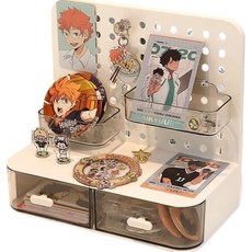 Glo-us 書桌收納筆筒 白色洞洞板, 1個, 混合顏色