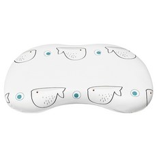 BED&DECO Cool Touch涼感記憶棉鯨魚枕頭, 白色