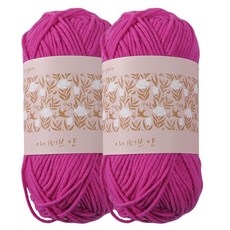 청송뜨개실 아이러브얀 뜨개실, 13 핫핑크, 2개
