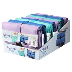 Sistema 폴드오버 접이식 쿨러 도시락 가방, 미스티퍼플, 5.5L