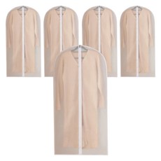 THE ZAKKA 拉鍊式防潮防水透明衣物防塵套, 1入, 5個