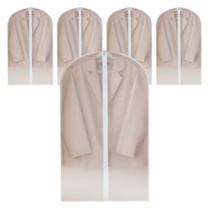 더자카 지퍼형 방습 방수 옷커버 투명, 5개, 1개입