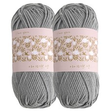 청송뜨개실 아이러브얀 뜨개실, 46 애쉬그레이, 2개